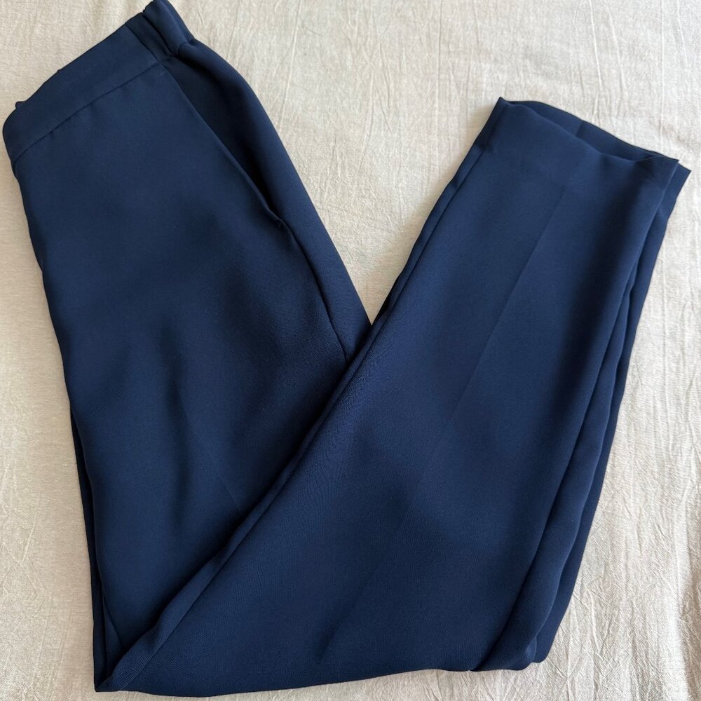 J. Crew Navy Blue Drapey Pull‎ On Pant Size 2